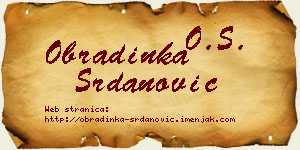 Obradinka Srdanović vizit kartica